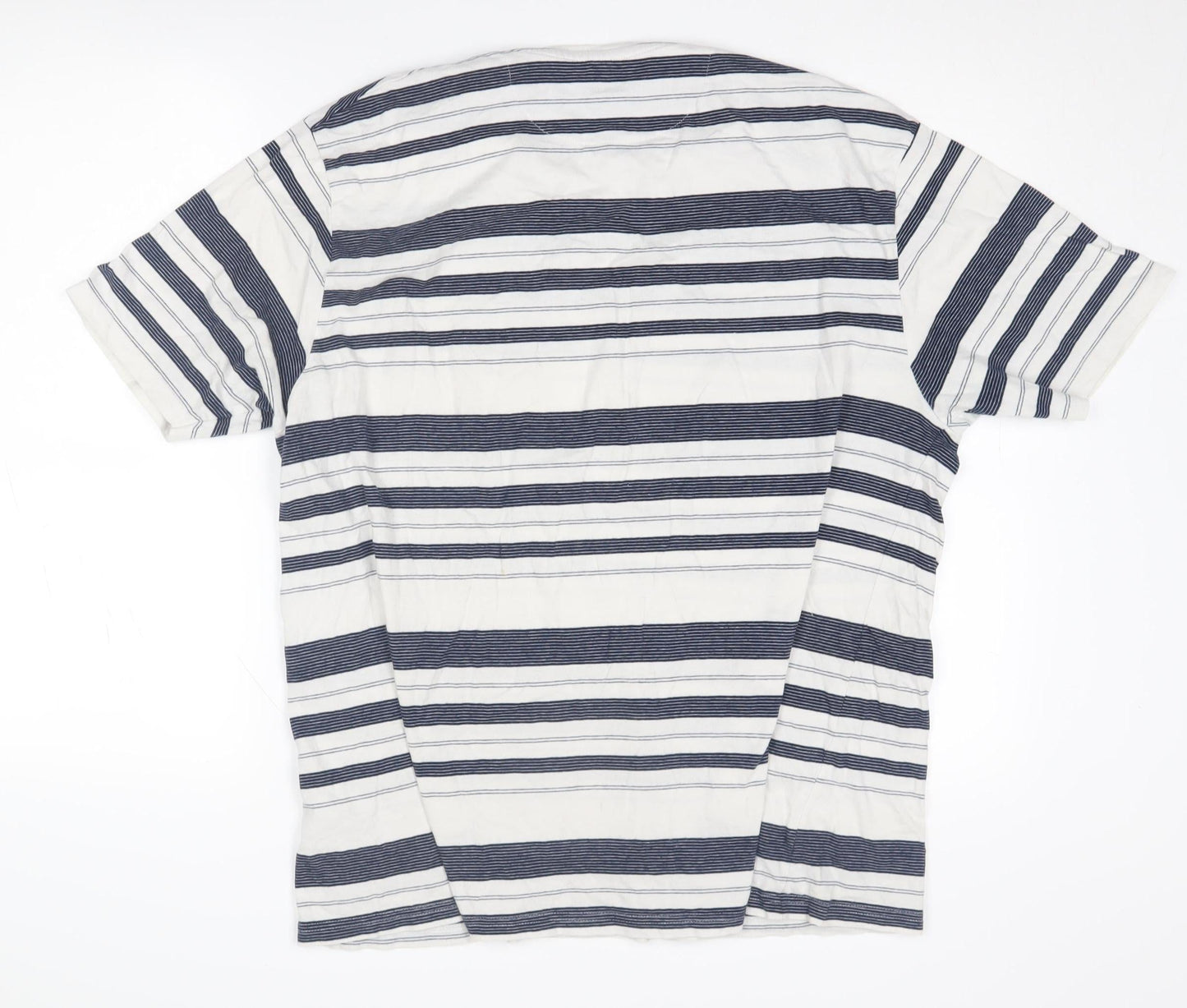 James Pringle Men's XL Striped T-Shirt Blue White