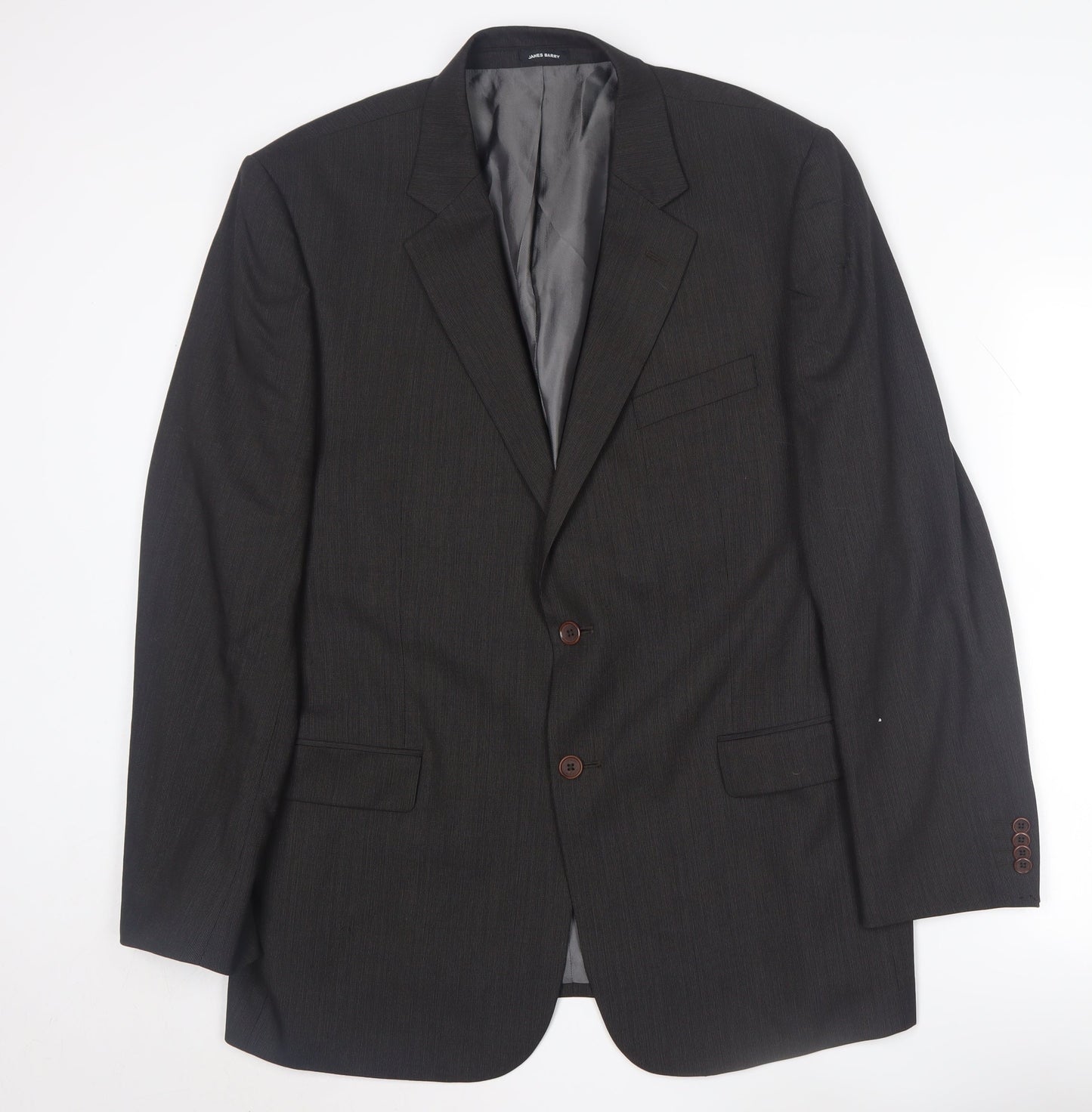 James Barry Men's Black 44R Suit Jacket Blazer