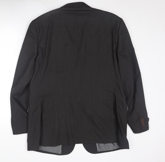 James Barry Men's Black 44R Suit Jacket Blazer