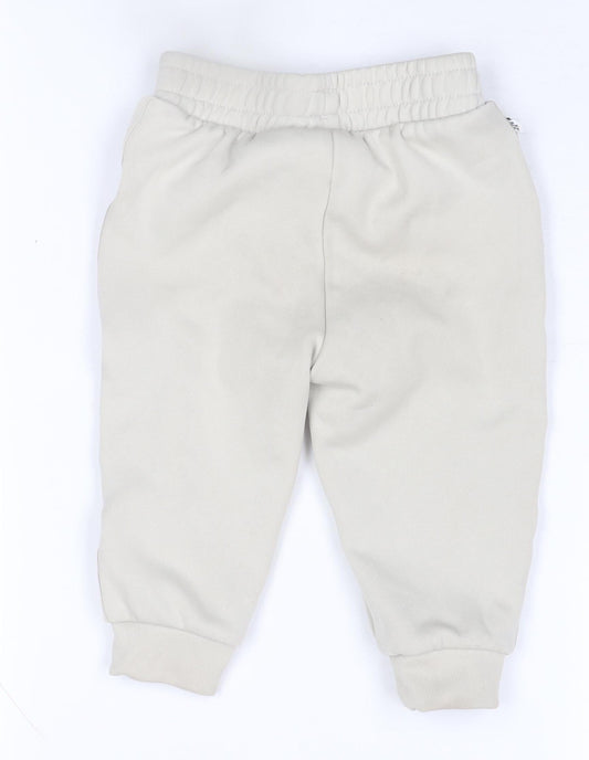 Adidas Unisex Baby Beige Joggers 12-18 Months