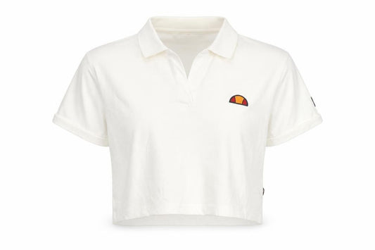 Womens UK Size 10 ellesse White Cotton Polo