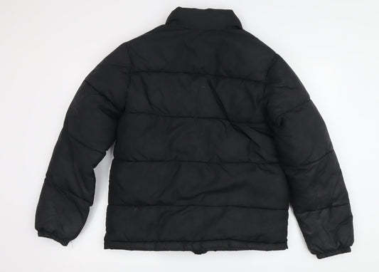 H&M Women's Black Puffer Jacket Size 12 Winter Coat