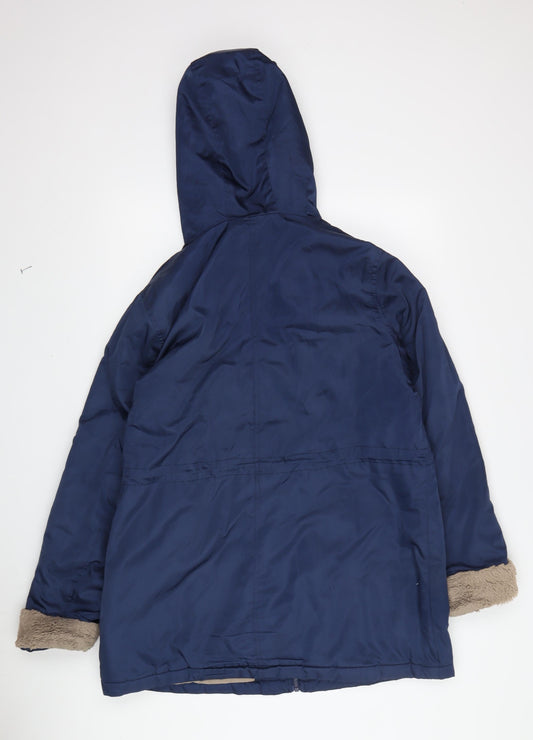 Bonmarché Women's Blue Parka Jacket Size 12