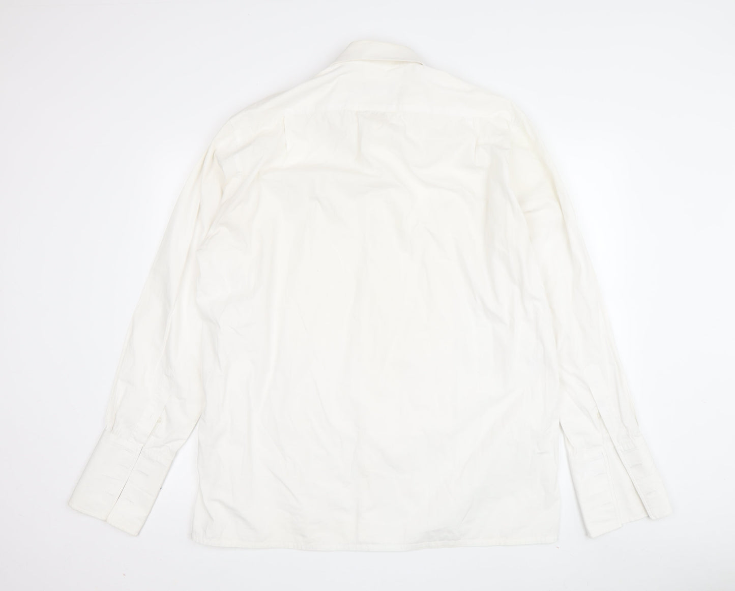 Moss Bros Men's White Dress Shirt L 42 cm