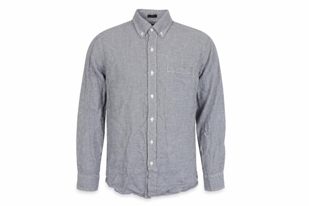 J.Crew Men's Slim Blue Long Sleeve Button-Up Shirt S