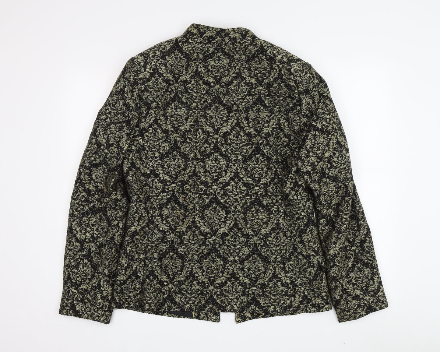 Marks and Spencer Women's Floral Blazer Gold & Black Size 12