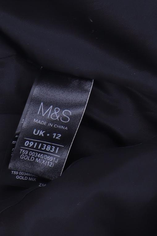 Marks and Spencer Women's Floral Blazer Gold & Black Size 12