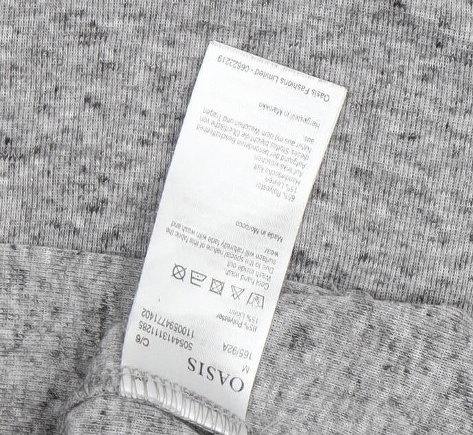 Oasis Women's Grey T-Shirt - M, Short Sleeve, Casual