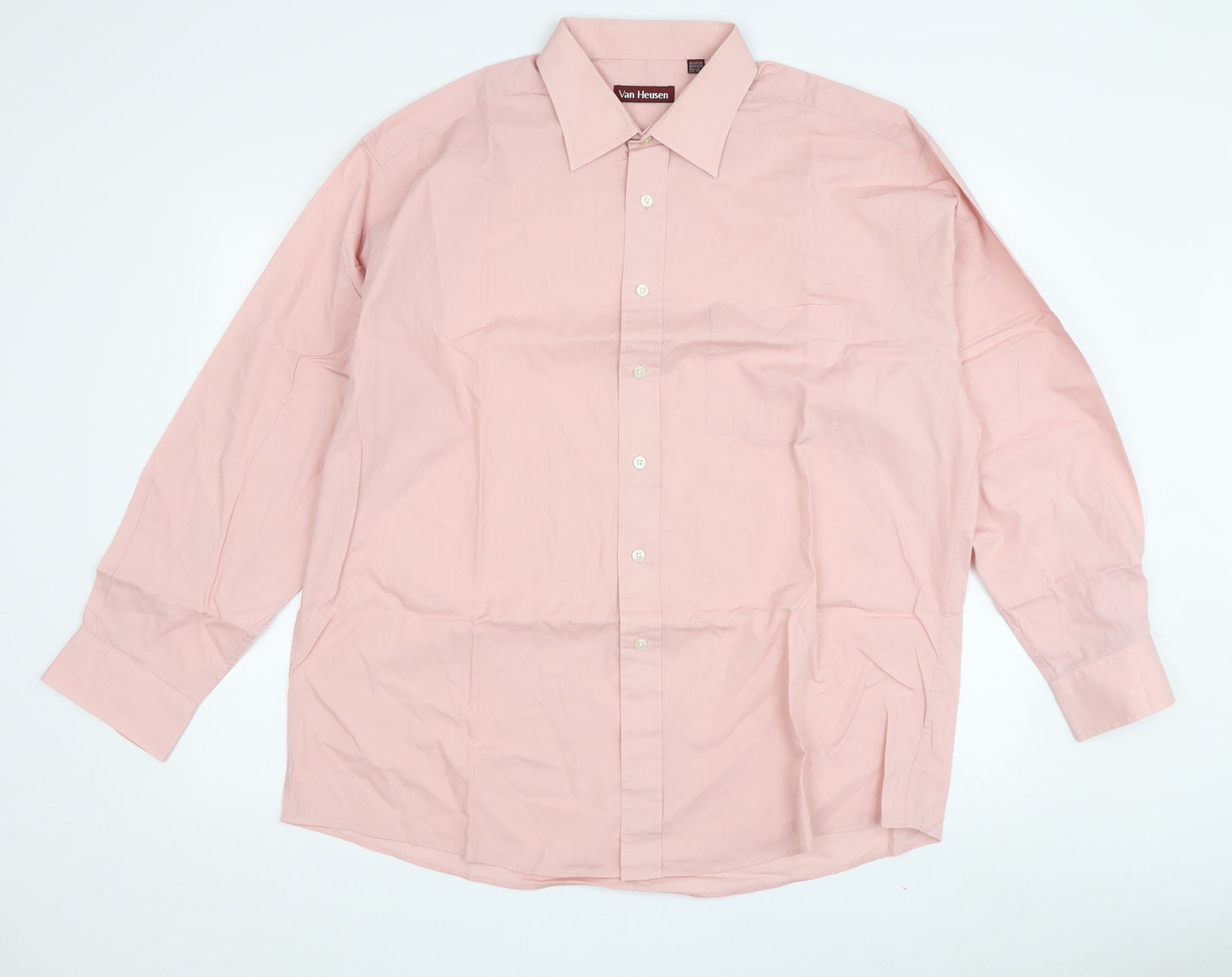 Van Heusen Men's Pink Formal Dress Shirt 44cm