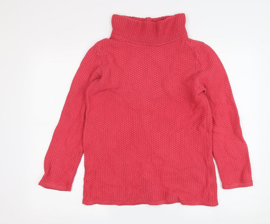 Hobbs Women's Pink High Neck Knit Pullover Jumper S