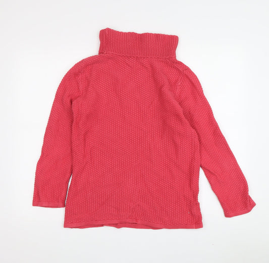 Hobbs Women's Pink High Neck Knit Pullover Jumper S