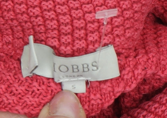 Hobbs Women's Pink High Neck Knit Pullover Jumper S