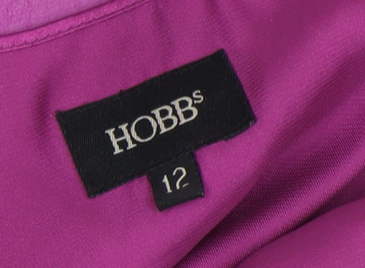 Hobbs Women's Purple A-Line Knee Dress Size 12