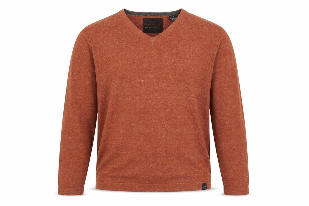 Front view of Original Vintage Men's Red M Pullover V-Neck Jumper