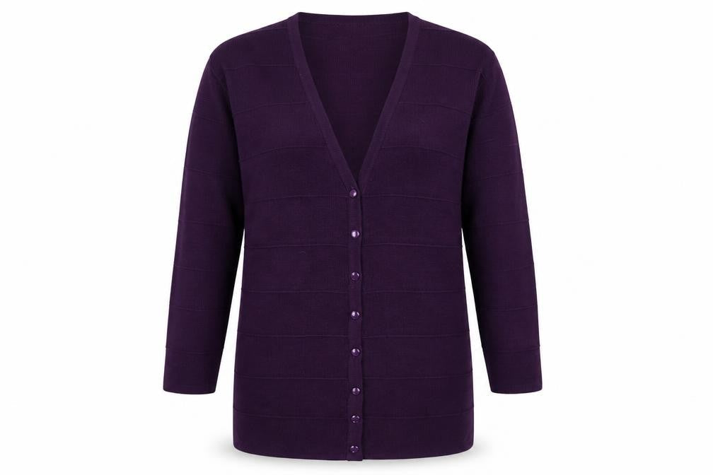 Style by EWM Women's Purple Cardigan XL Plus Size