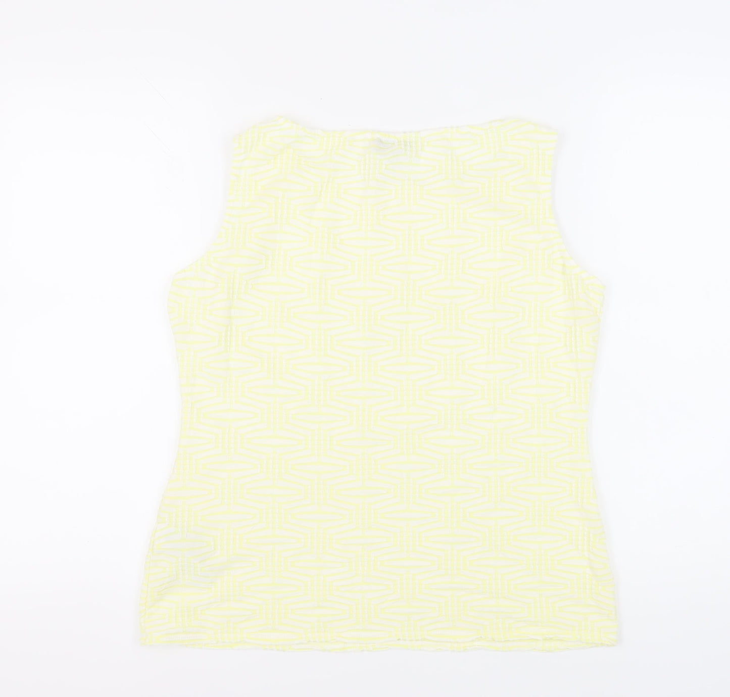 Marks and Spencer Women's Yellow Geometric Tank