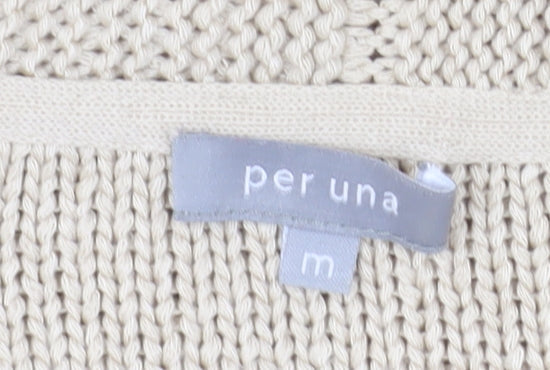 Per Una Women's Beige Cardigan M Acrylic