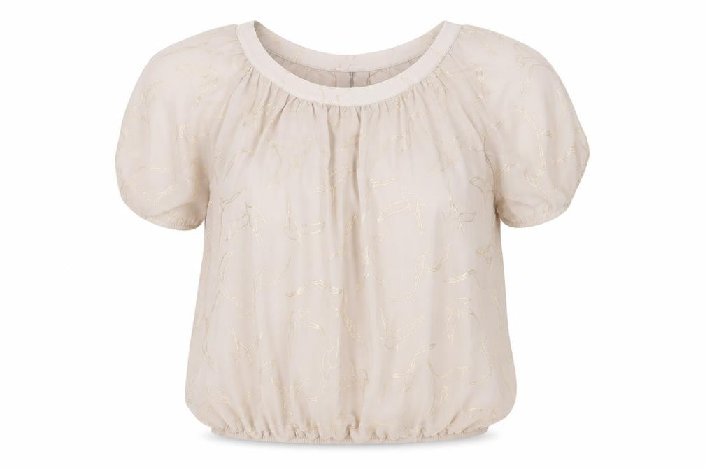 Wallis Women's Beige Blouse, Size 14, Short Sleeve, Chiffon