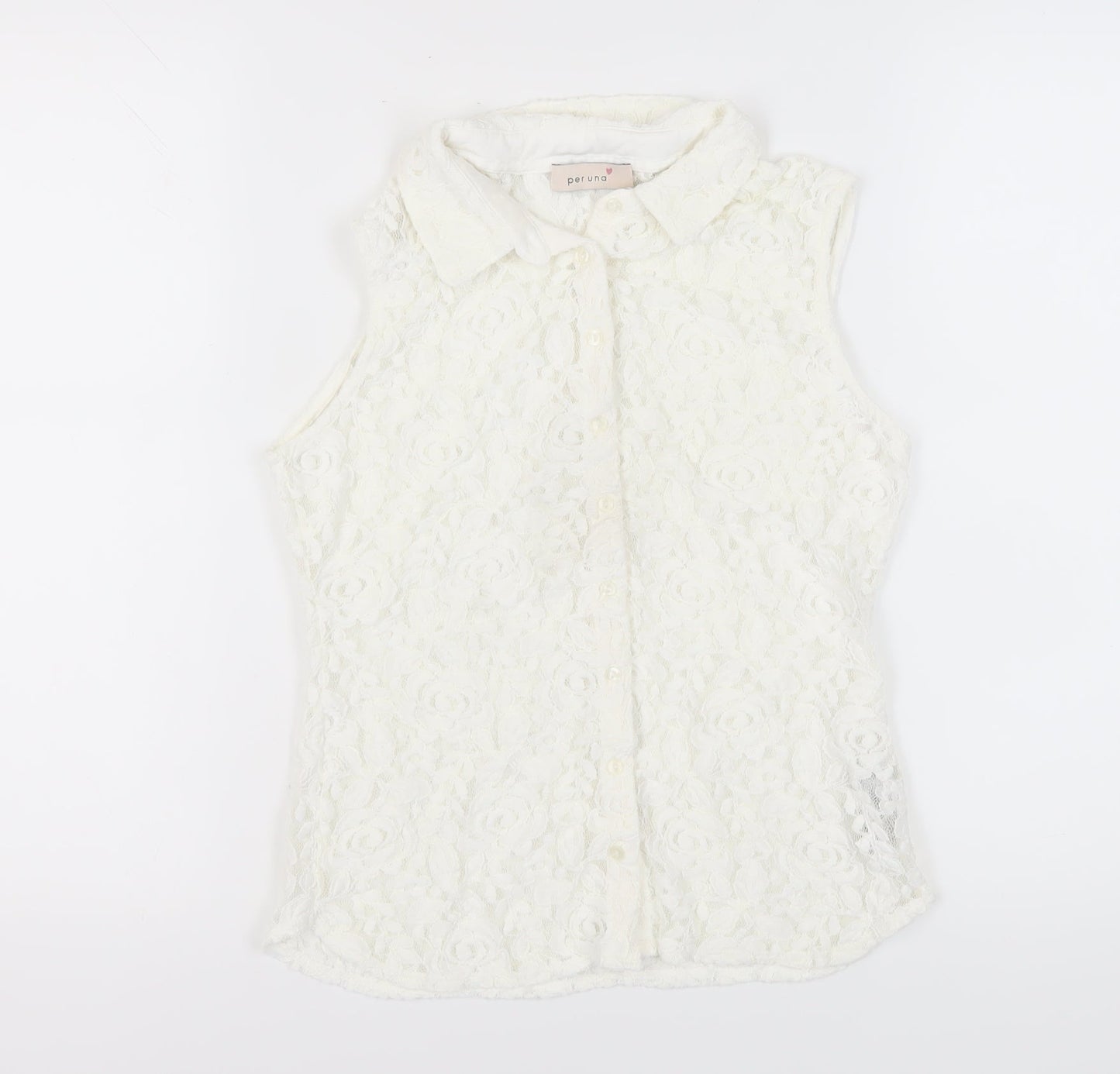 Marks and Spencer Women's White Lace Blouse Size 8