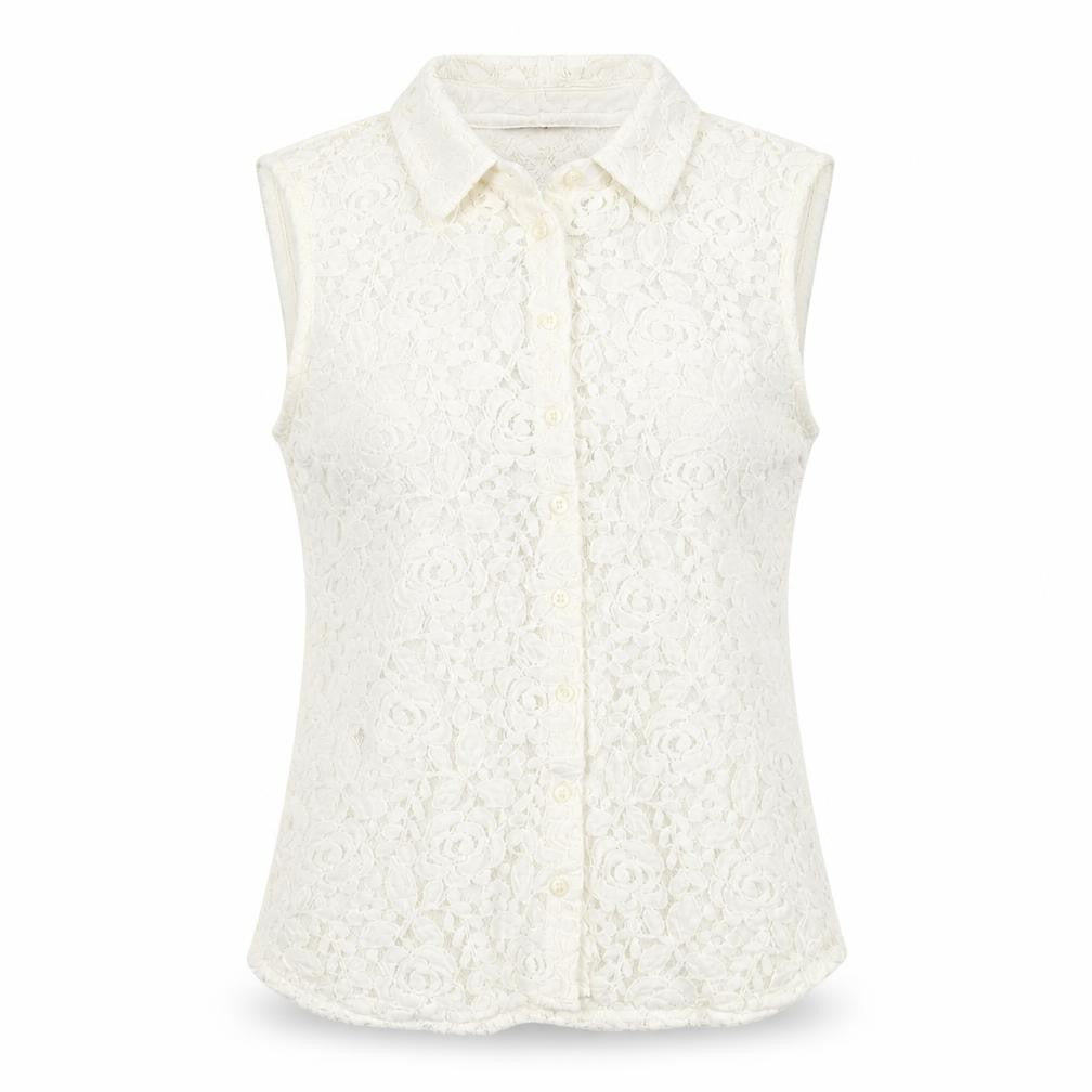 Marks and Spencer Women's White Lace Blouse Size 8