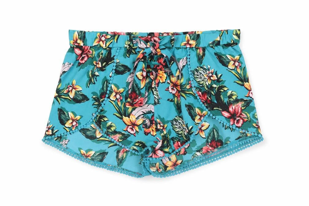 New Look Women's Blue Floral Shorts - Size M