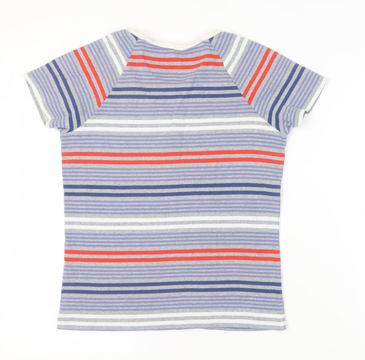 Mat de Misaine Women's Multicoloured Striped T-Shirt Size 12