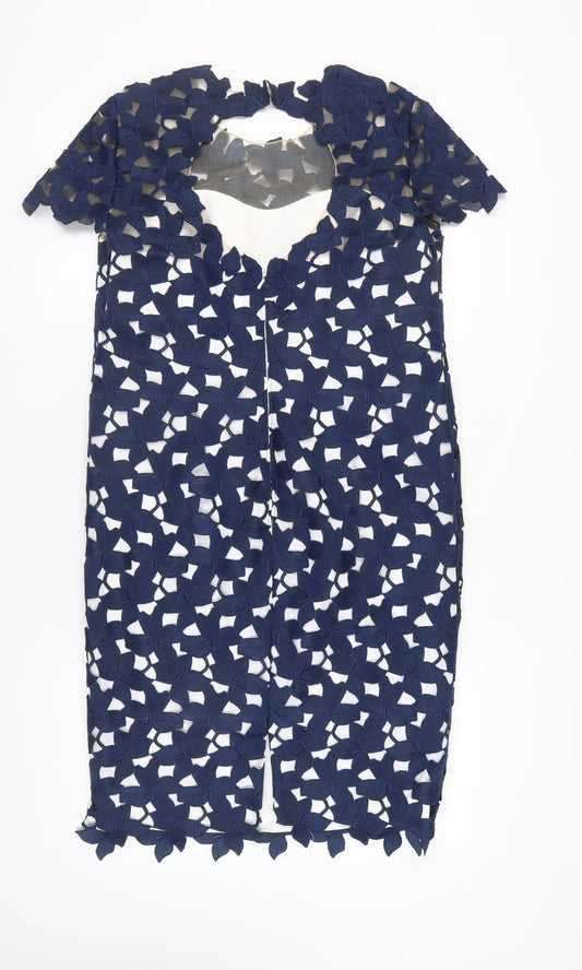 John Charles Women's Blue Sheath Dress, Size 18