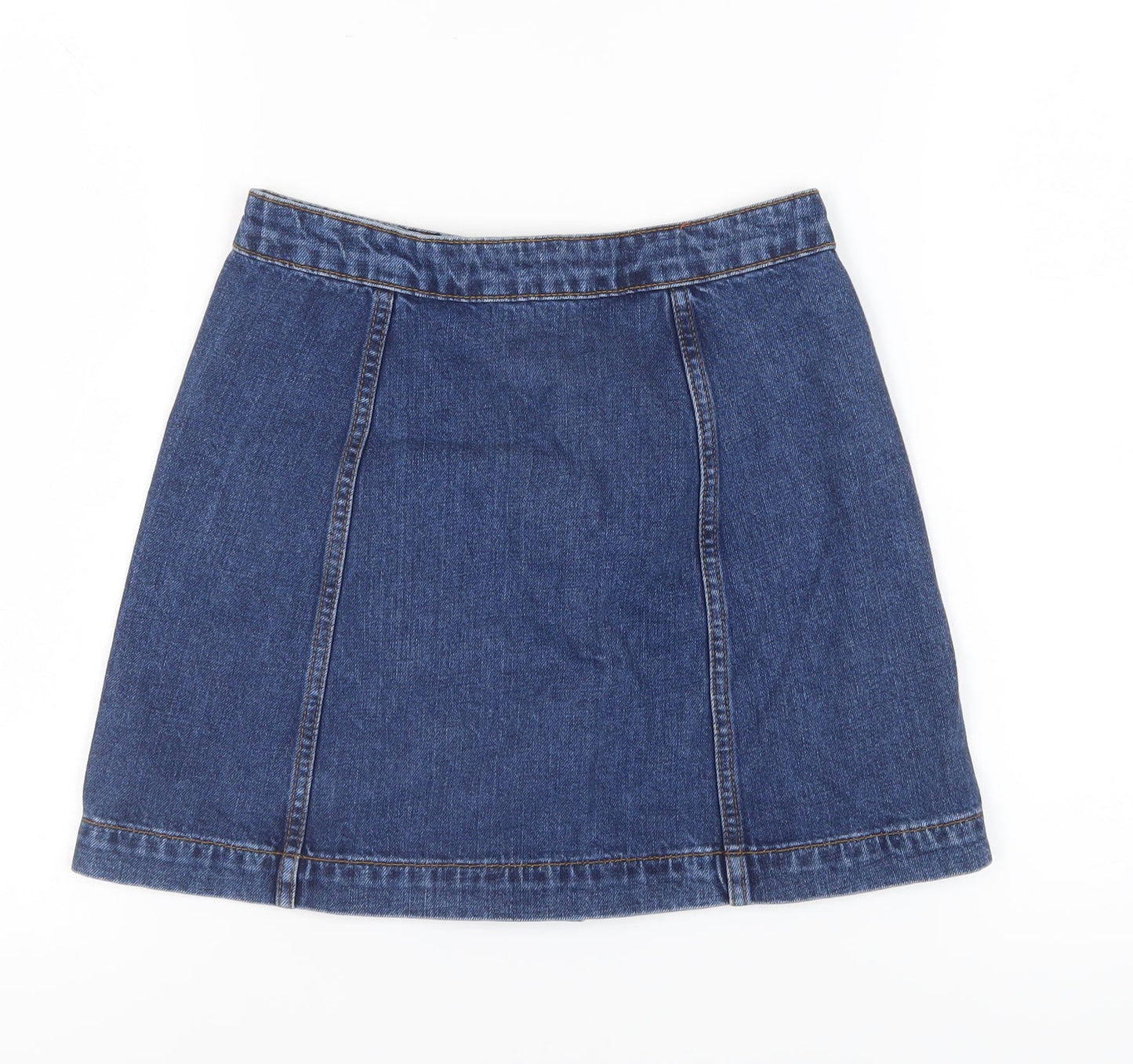 Topshop Women's Blue Denim Skirt, Size 10, Casual Style