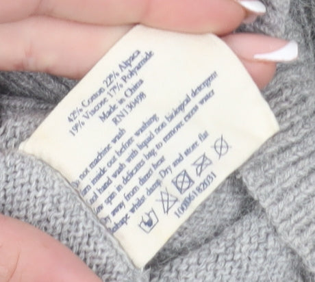Jack Wills Women's Grey Fair Isle Pullover Jumper Size 8