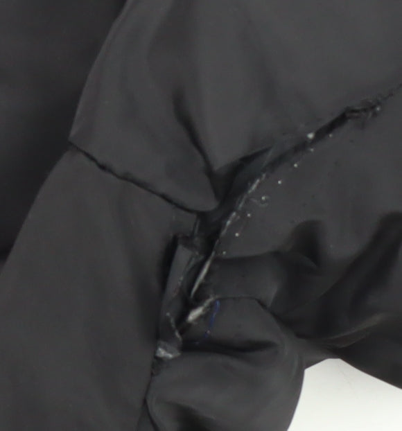 Lyle & Scott Boys Black Puffer Jacket 9-10 Years Hooded