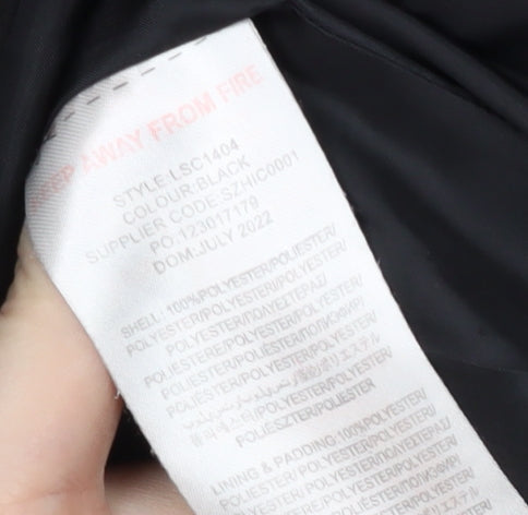 Lyle & Scott Boys Black Puffer Jacket 9-10 Years Hooded