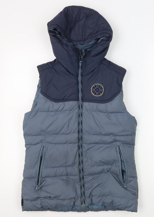 Decathlon Women's Blue Sleeveless Puffer Waistcoat 2XS