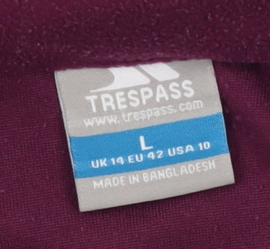 Trespass Women's Purple Fleece Pullover Sweatshirt Size L