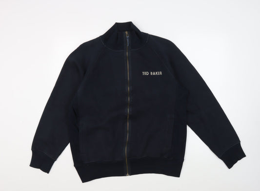 Ted Baker Men's Black Basic Jacket - Stand-Up Collar, M