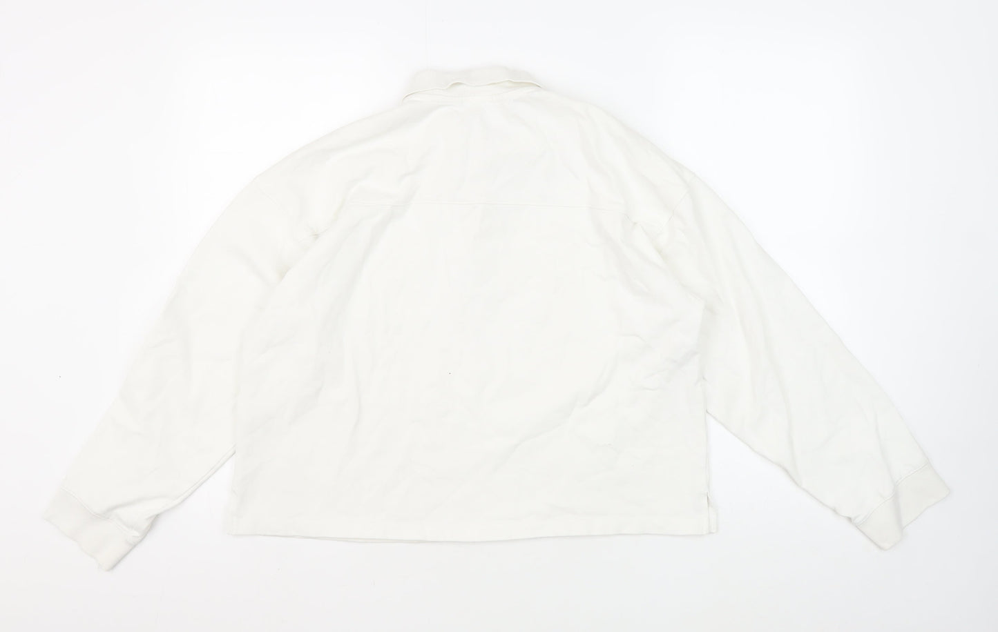 Monki Women's White Cotton Polo Shirt, Size S