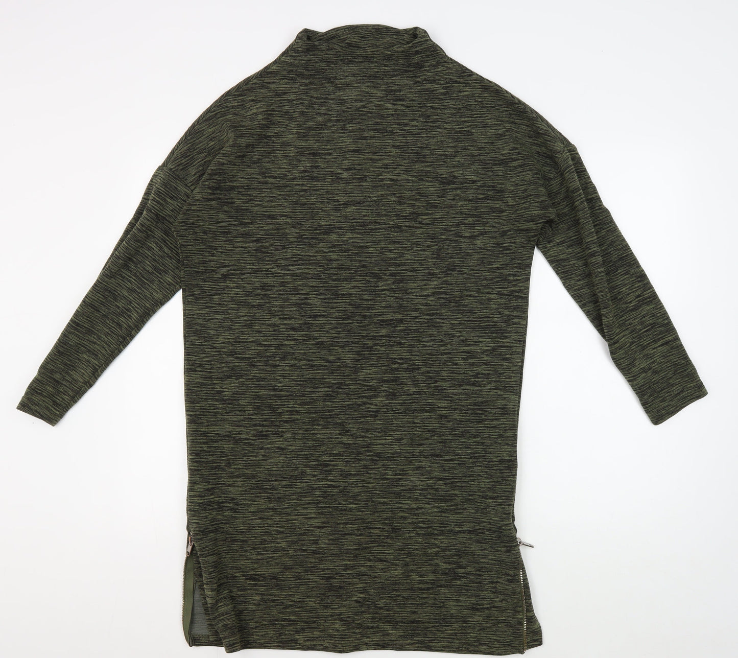 New Look Green Women's High Neck Shift Dress Size 12
