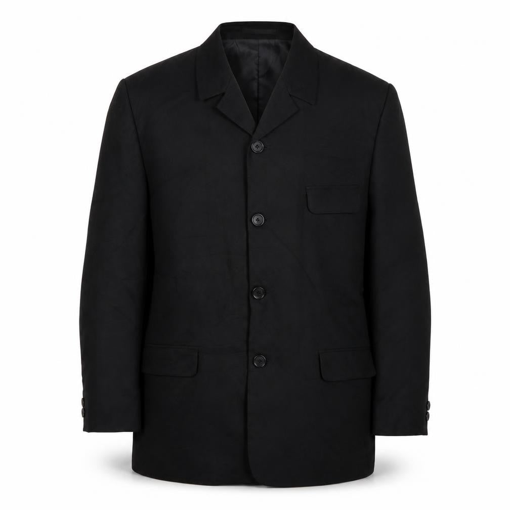 Mens 42 Chest Regular Jeff Banks Black Three-Button Suit Jacket