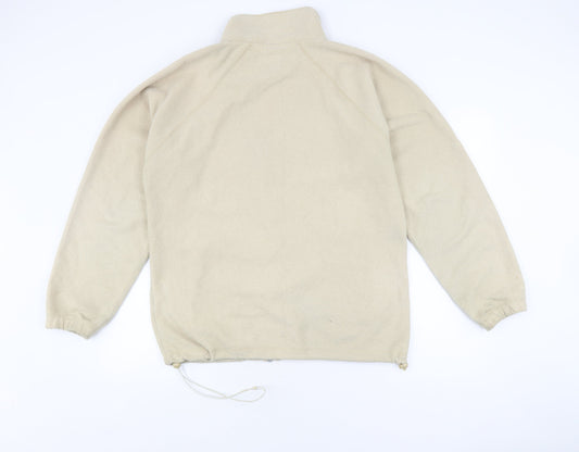 Head Men's Beige Fleece Jacket M Casual Full Zip