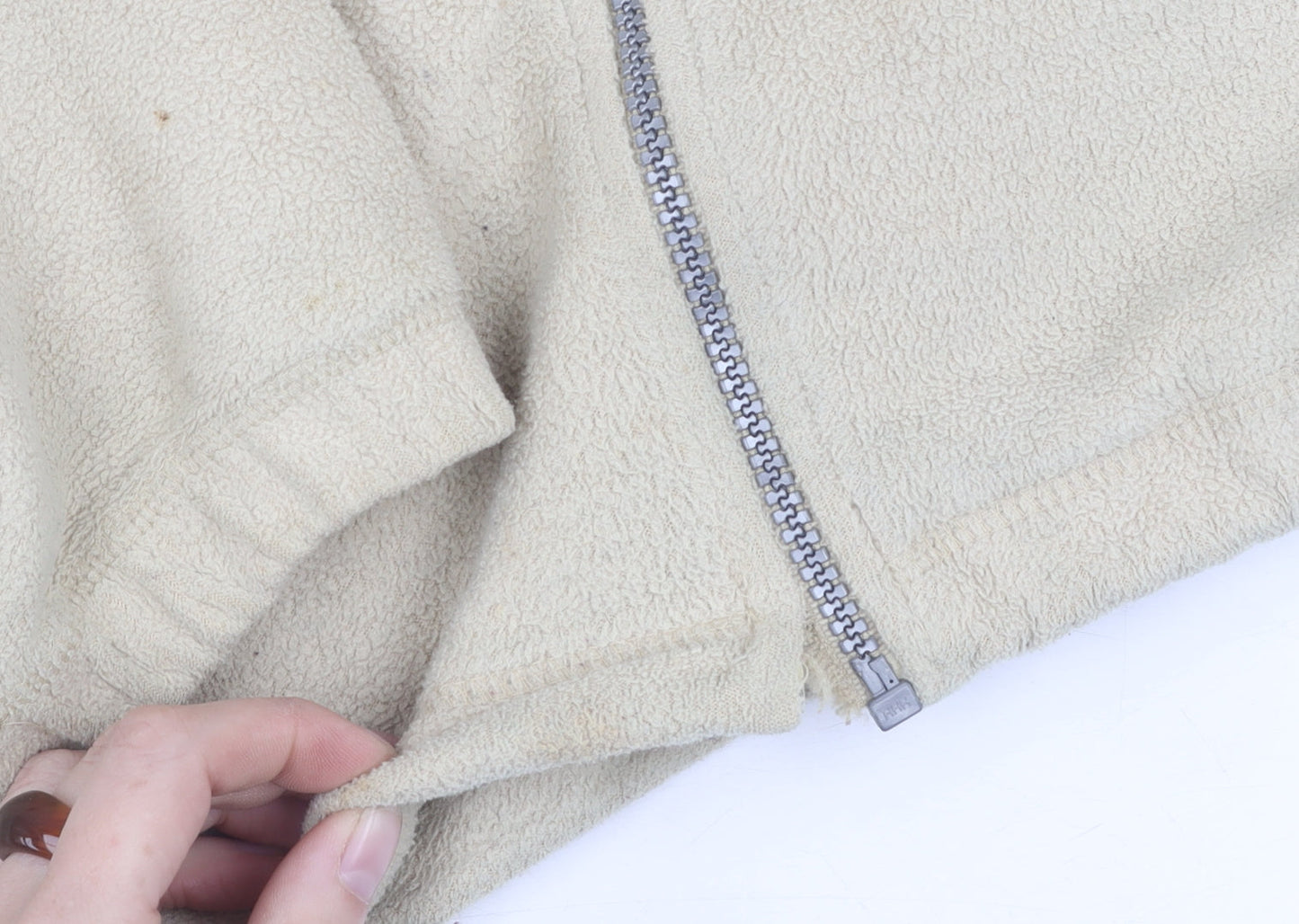 Head Men's Beige Fleece Jacket M Casual Full Zip