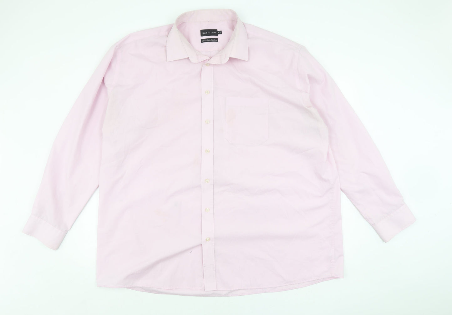 Double TWO Men's Pink Regular Fit Long Sleeve Shirt