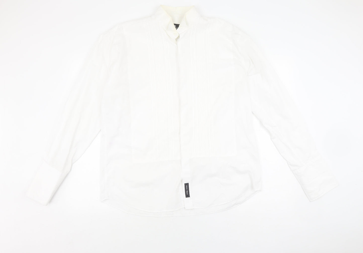 Moss Bros Men's White Dress Shirt 16 Classic Fit
