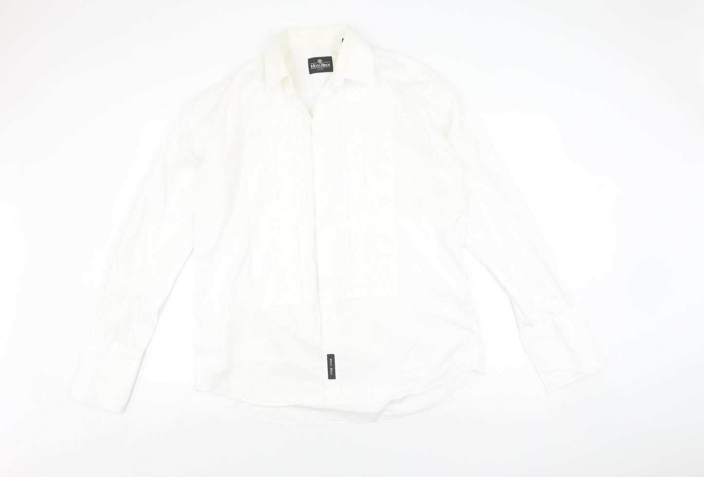 Moss Bros Men's White Formal Dress Shirt Size 16