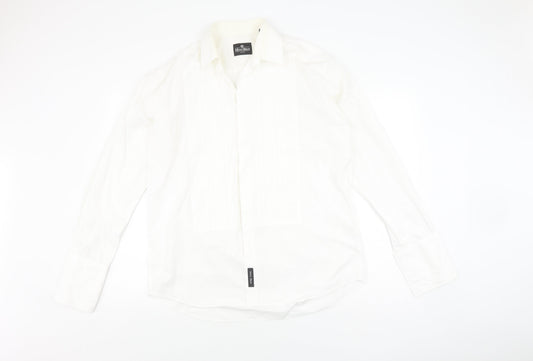 Moss Bros Men's White Formal Dress Shirt Size 16