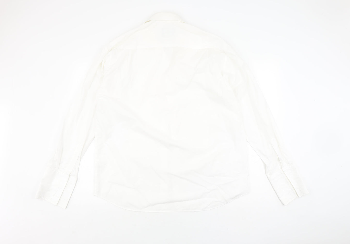 Moss Bros Men's White Formal Dress Shirt Size 16