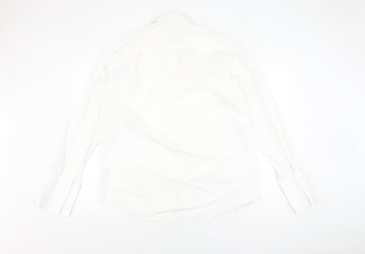 Moss Bros Men's White Formal Dress Shirt Size 16