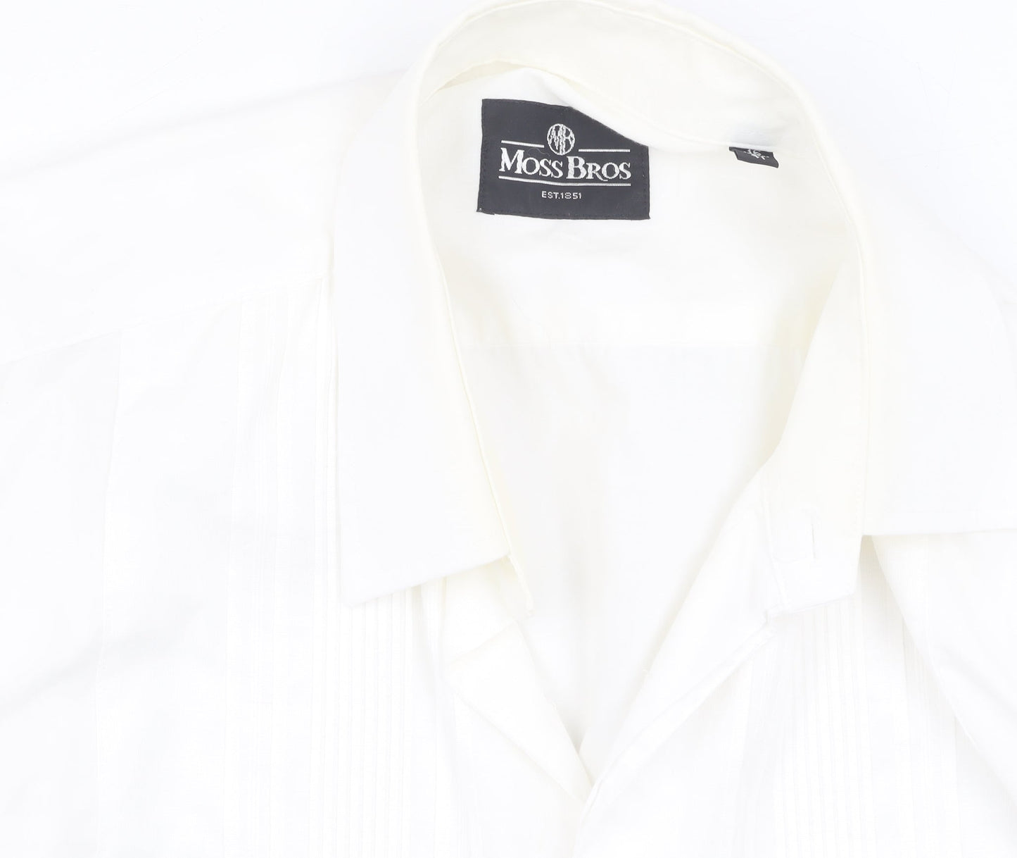 Moss Bros Men's White Formal Dress Shirt Size 16