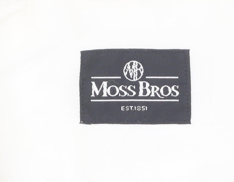 Moss Bros Men's White Formal Dress Shirt Size 16