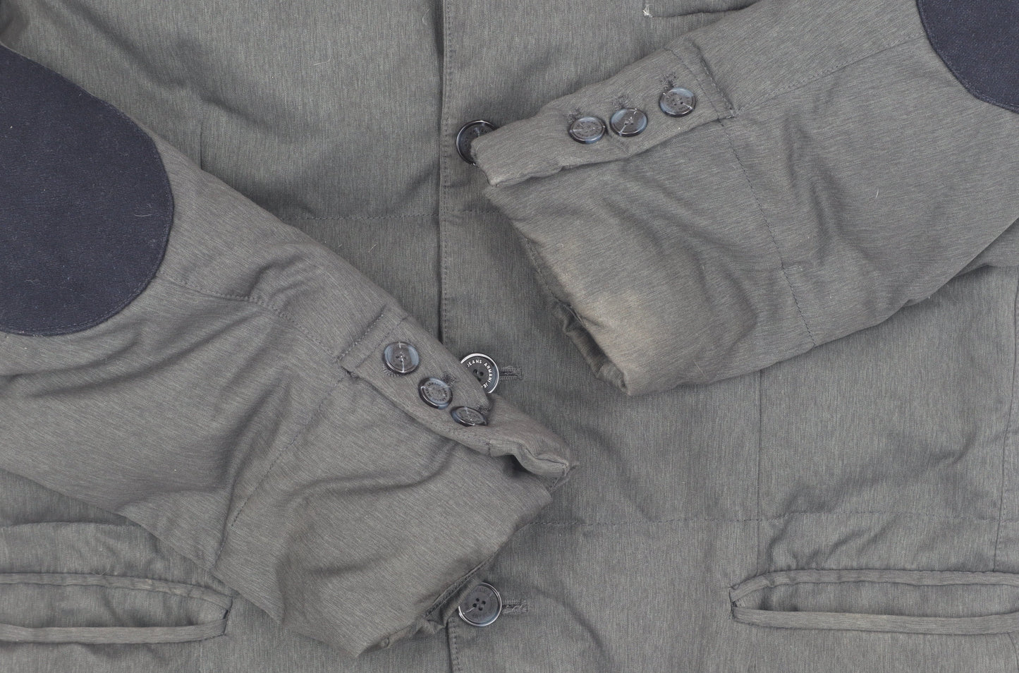 Armani Jeans Men's Grey Puffer Jacket - L, Autumn/Winter Essential