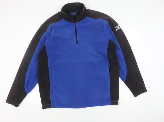 Mizuno Men's Blue Fleece Windproof Pullover XL