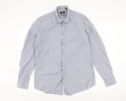 Hugo Boss Men’s Blue Slim Fit Long Sleeve Shirt